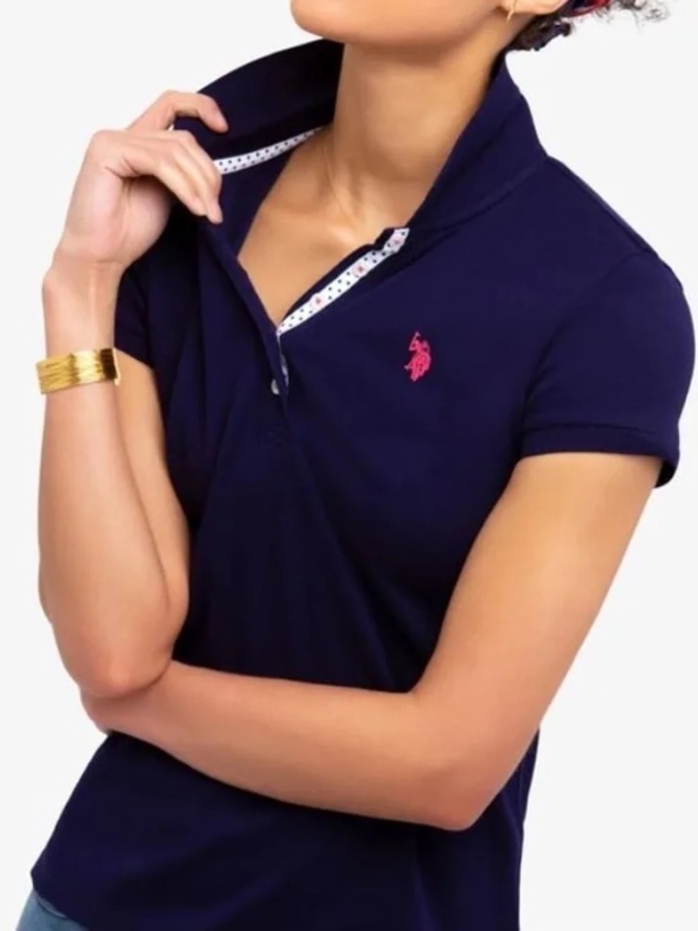 U.S. Polo Assn. Interlocking Polo Shirt in Evening Blue